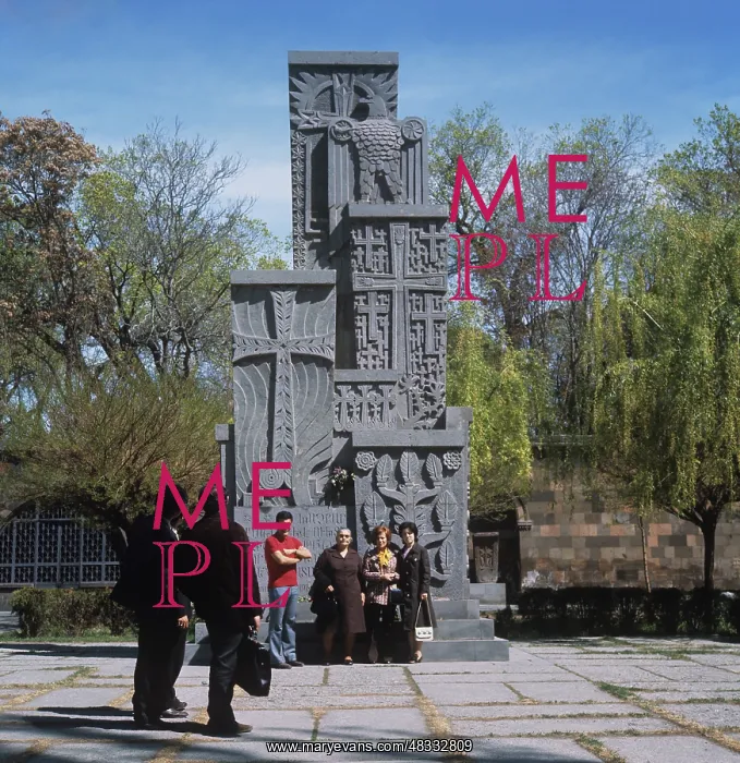 : Khachkar in Echmiadzin, 1972 : Khachkar in Echmiadzin, 1972