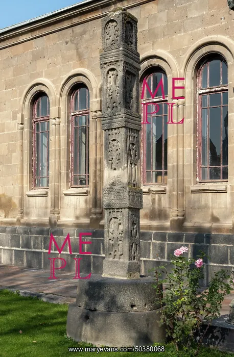: Khachkar, Monastery of Etchmiadzin, Vagharshapat, Armenia : Khachkar, Monastery of Etchmiadzin, Vagharshapat, Armenia