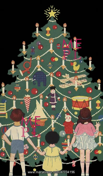  : Kids by Christmas Tree