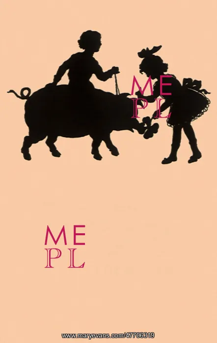  : Kids and Pig Silhouetted