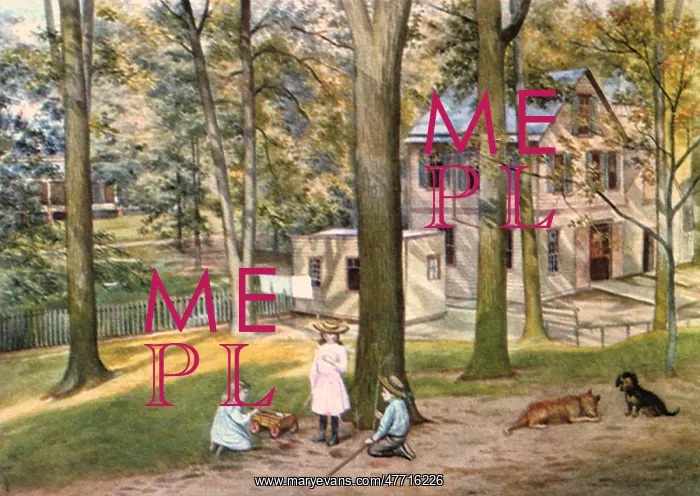  : Three Kids Playing in Yard