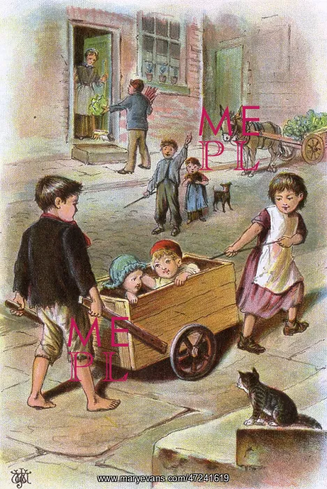 : KIDS PULLING ORANGE BOX : KIDS PULLING ORANGE BOX
