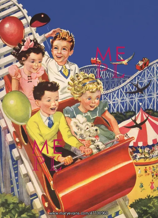 : Kids on Roller Coaster : Kids on Roller Coaster