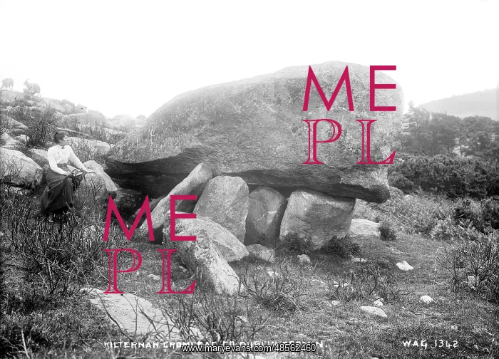 : Kilternan Cromlech. Co. Dublin, from N : Kilternan Cromlech. Co. Dublin, from N