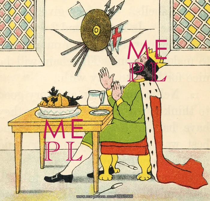 : The King admires his blackbird pie : The King admires his blackbird pie