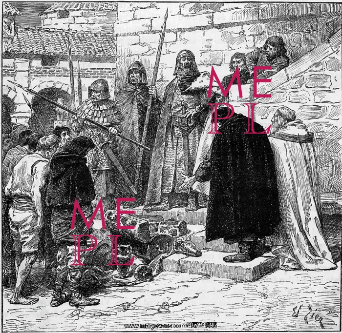 : King Aethelred pays off the Vikings with Danegeld : King Aethelred pays off the Vikings with Danegeld