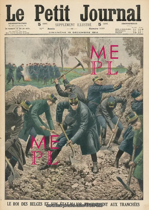 : KING ALBERT DIGS TRENCH : KING ALBERT DIGS TRENCH
