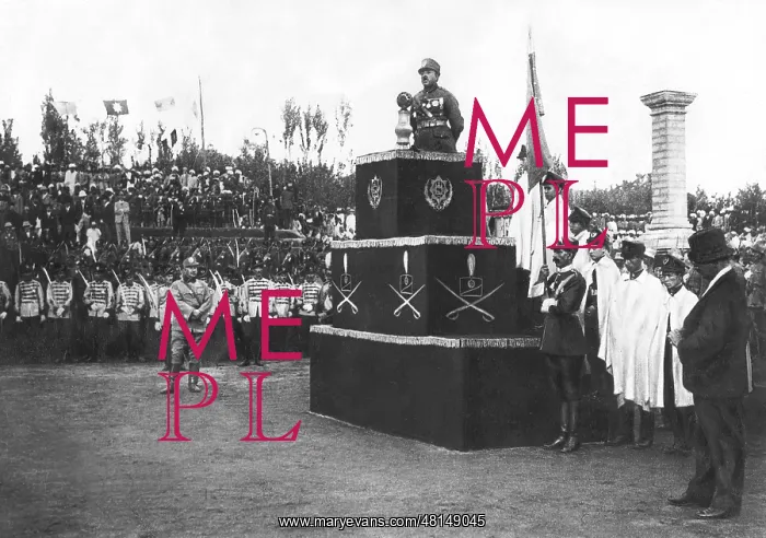 : King Amanullah Kahn at independence celebrations, 1928 : King Amanullah Kahn at independence celebrations, 1928