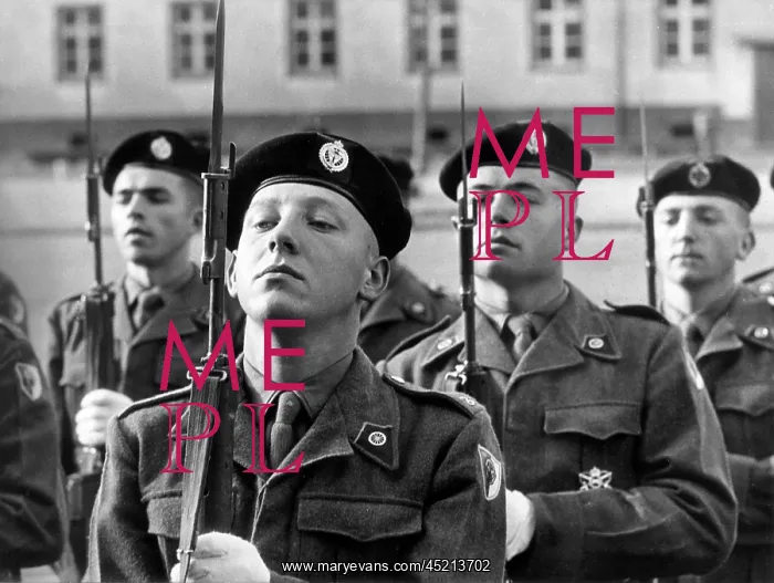 : King Baudouin visits Belgian troops in Germany : King Baudouin visits Belgian troops in Germany