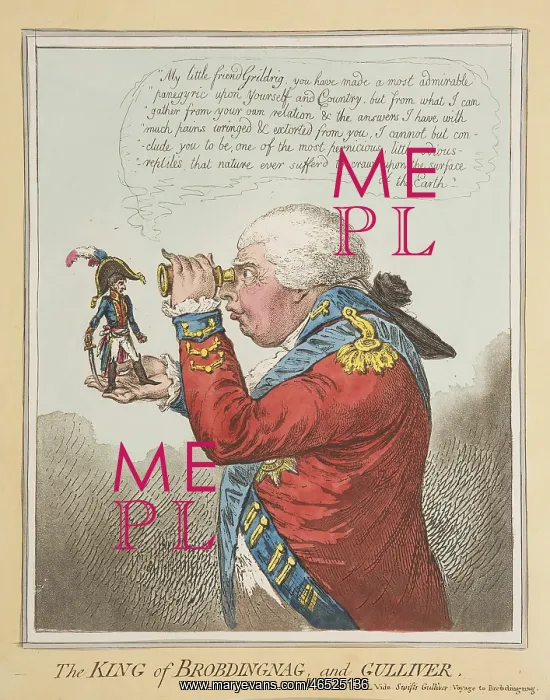 : The King of Brodbingdag, and Gulliver, 1803 : The King of Brodbingdag, and Gulliver, 1803