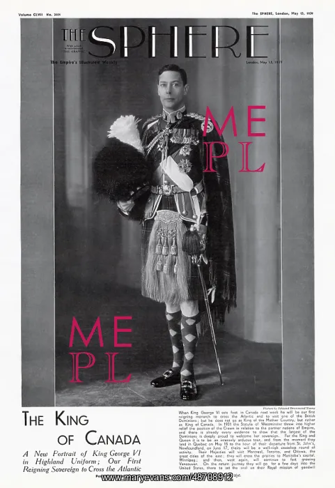 : King of Canada - George VI 1939 : King of Canada - George VI 1939