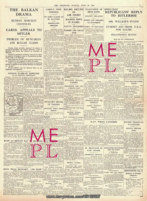  : King Carol appeals to Hitler