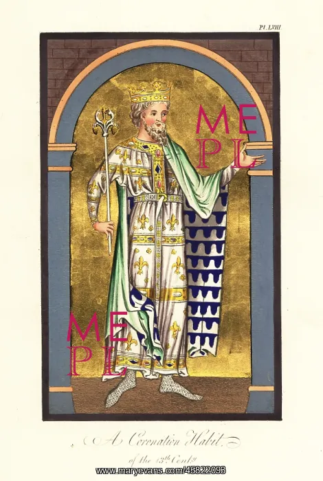 : King in coronation habit, 13th century : King in coronation habit, 13th century