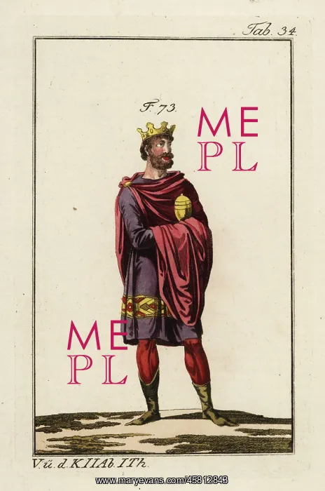: King of the Danes with crown and sceptre : King of the Danes with crown and sceptre