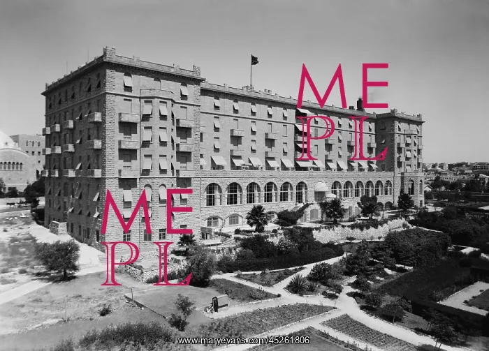: King David Hotel from garden side in Jerusalem : King David Hotel from garden side in Jerusalem