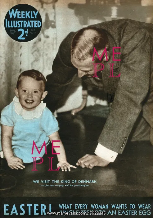 : King of Denmark with his granddaughter : King of Denmark with his granddaughter