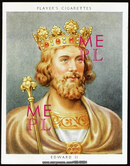 : King Edward II - Players cigarette card : King Edward II - Players cigarette card
