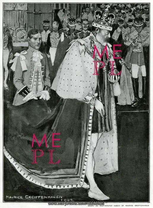 : King Edward leaving Westminster Abbey : King Edward leaving Westminster Abbey
