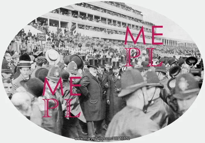 : King Edward after race at Epsom Derby 1909 : King Edward after race at Epsom Derby 1909