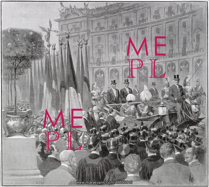 : King Edward VII arriving in Rome : King Edward VII arriving in Rome