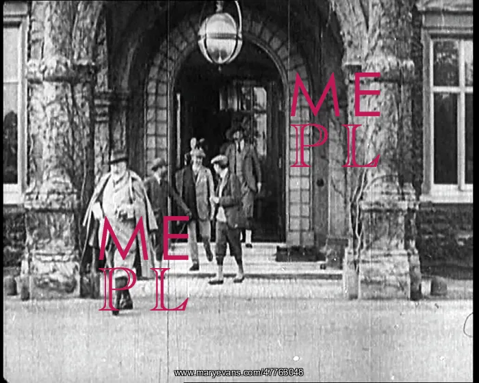 : King Edward VII Exiting A Building With George : King Edward VII Exiting A Building With George