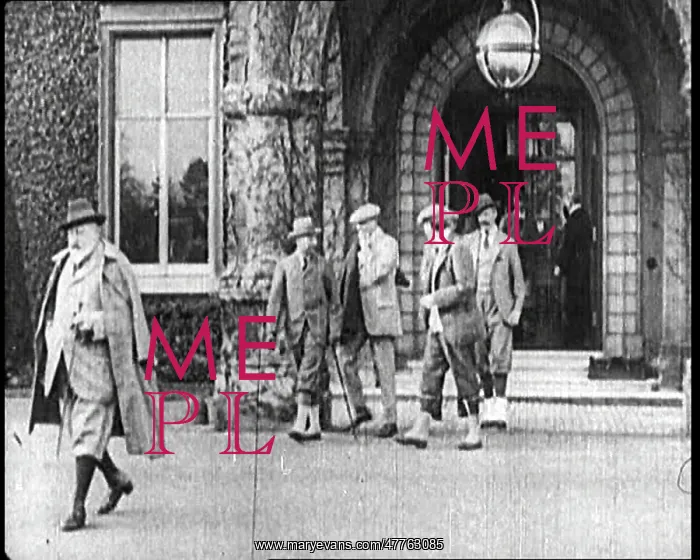 : King Edward VII Exiting A Building With George : King Edward VII Exiting A Building With George