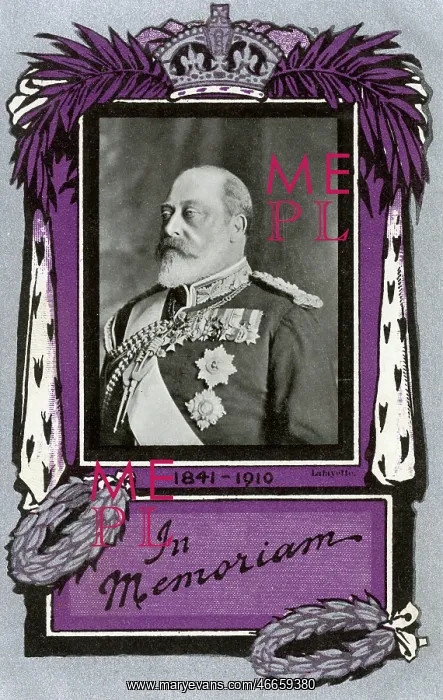 : King Edward VII - Memorial Postcard : King Edward VII - Memorial Postcard