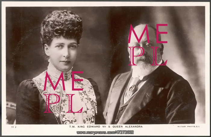 : King Edward VII with Queen Alexandra consort : King Edward VII with Queen Alexandra consort
