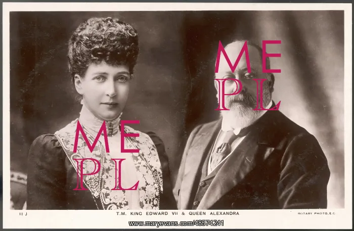: King Edward VII with Queen Alexandra consort : King Edward VII with Queen Alexandra consort