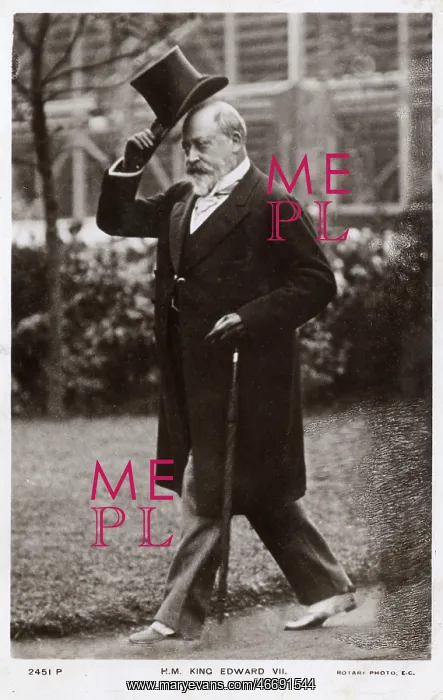 : King Edward VII raising his hat : King Edward VII raising his hat