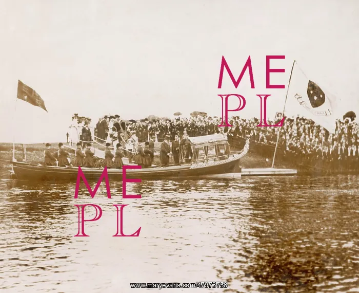 : King Edward VII on the Royal Barge : King Edward VII on the Royal Barge