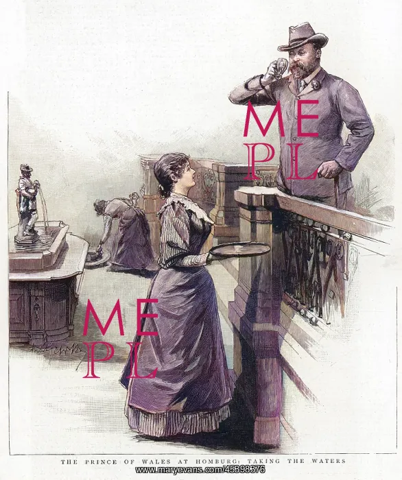 : King Edward VII taking spa water : King Edward VII taking spa water