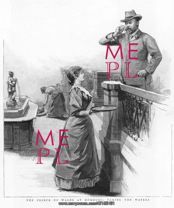: King Edward VII taking spa water : King Edward VII taking spa water