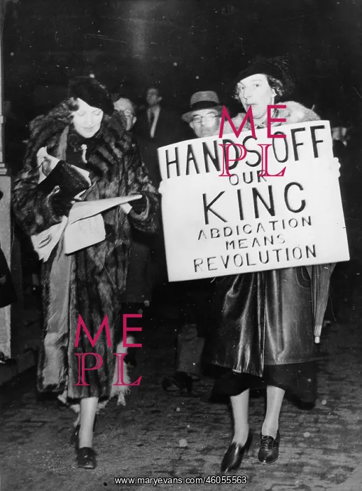 : King Edward VIII abdication demonstration : King Edward VIII abdication demonstration