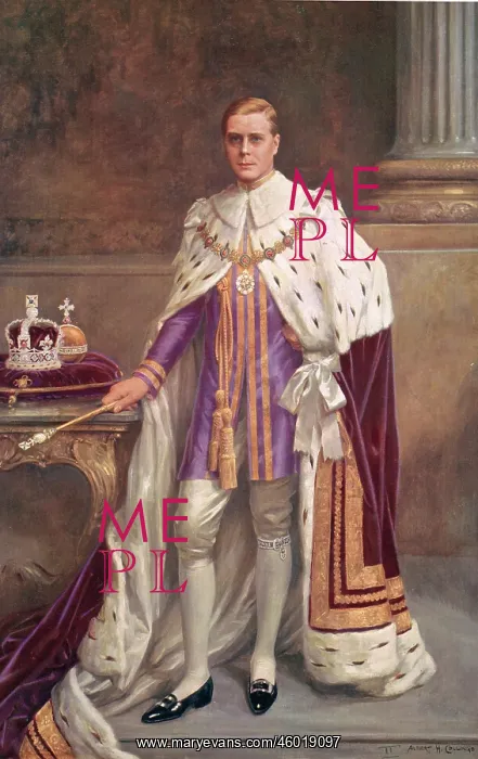 : King Edward VIII in his coronation robes : King Edward VIII in his coronation robes
