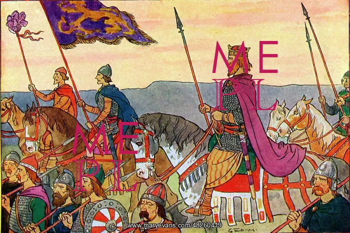 : King Edwin with his troops : King Edwin with his troops
