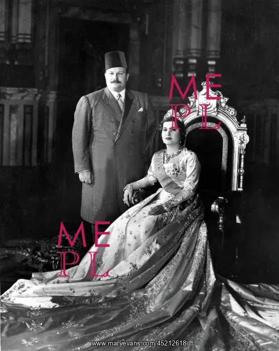 : KING FAROUK and his new bride, 17-year-old ? : KING FAROUK and his new bride, 17-year-old ?