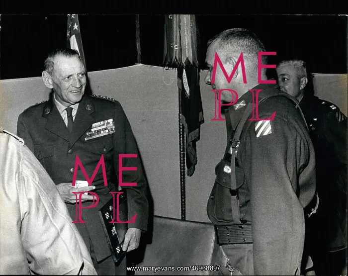 : King Frederick of Denmark and Lt Col W Worth of NATO : King Frederick of Denmark and Lt Col W Worth of NATO