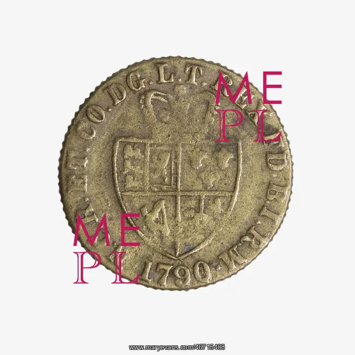 : King George III silver half-crown, 1790 : King George III silver half-crown, 1790