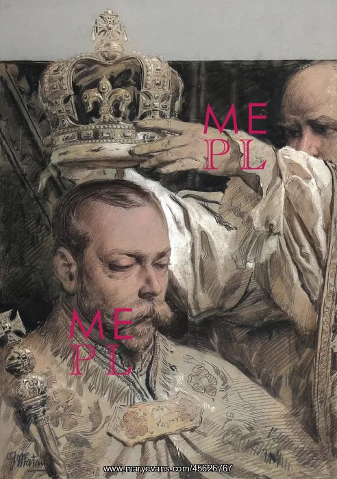 : King George V being crowned : King George V being crowned