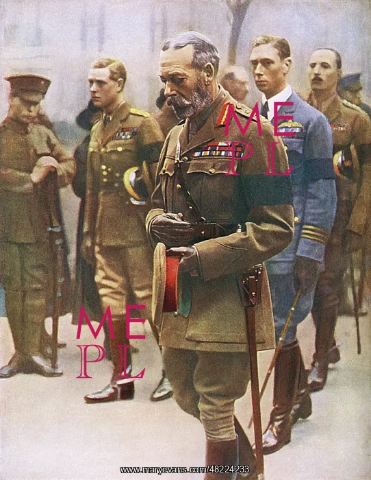 : King George V and others at first Armistice anniversary : King George V and others at first Armistice anniversary