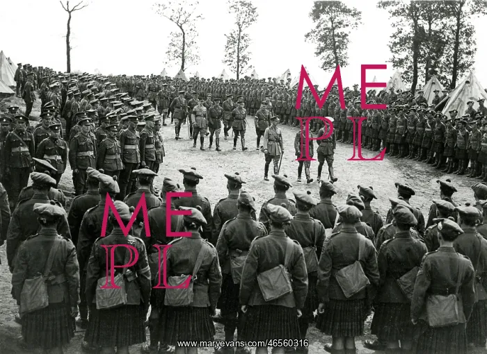 : King George V inspecting troops, World War One : King George V inspecting troops, World War One