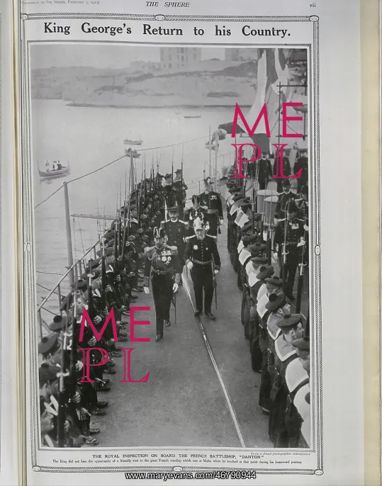 : King George V inspection of Danton : King George V inspection of Danton