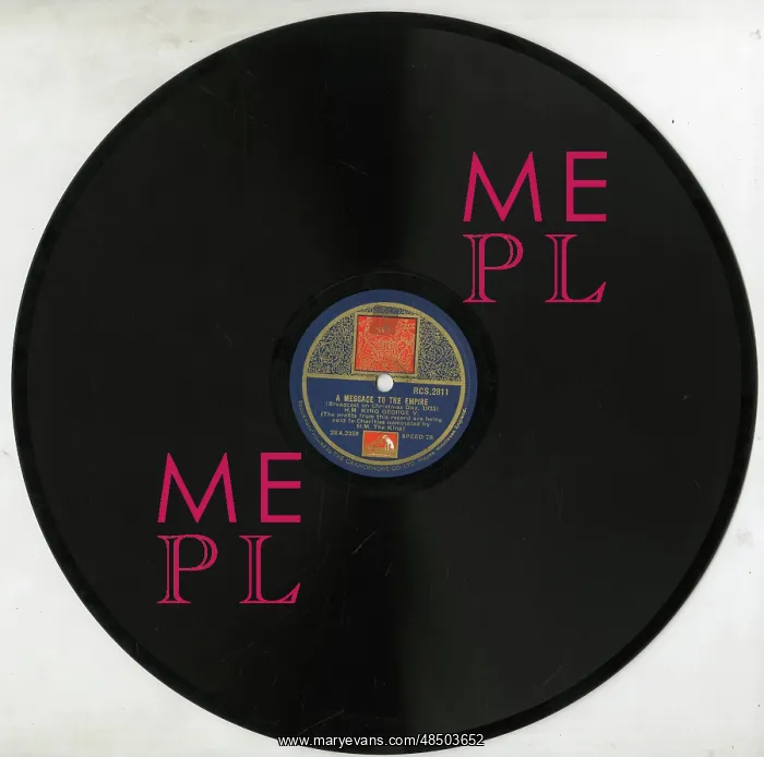 : King George V, message to the Empire record : King George V, message to the Empire record