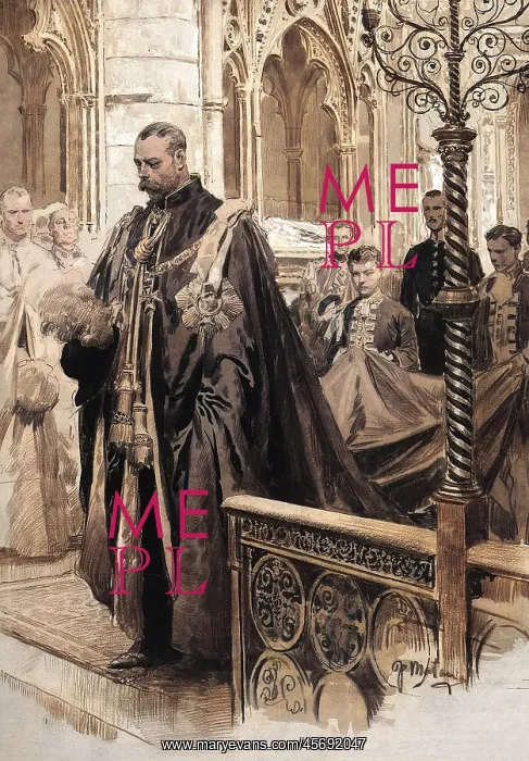 : King George V passing through the sanctuary : King George V passing through the sanctuary