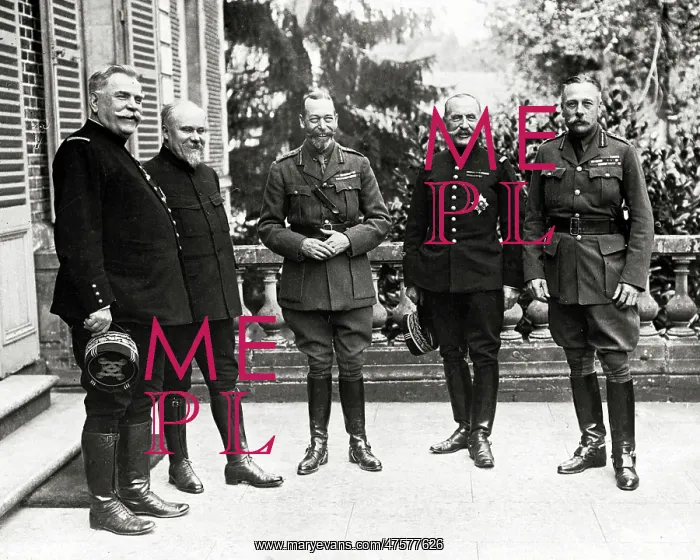 : King George V visiting Allied HQ, Western Front, WW1 : King George V visiting Allied HQ, Western Front, WW1
