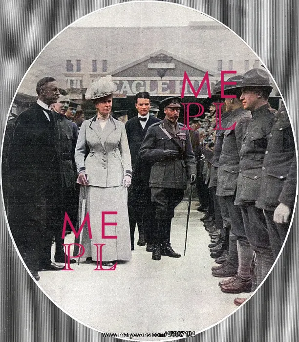 : King George V visits the Eagle Hut, WW1 : King George V visits the Eagle Hut, WW1
