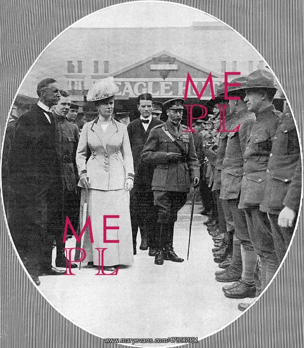 : King George V visits the Eagle Hut, WW1 : King George V visits the Eagle Hut, WW1