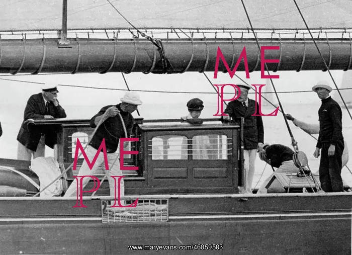: King George V on his yacht : King George V on his yacht