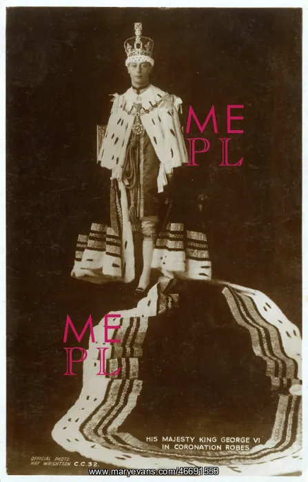 : King George VI in his coronation robes : King George VI in his coronation robes